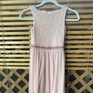 Girls Hi Low Dress Light Pink Size 7